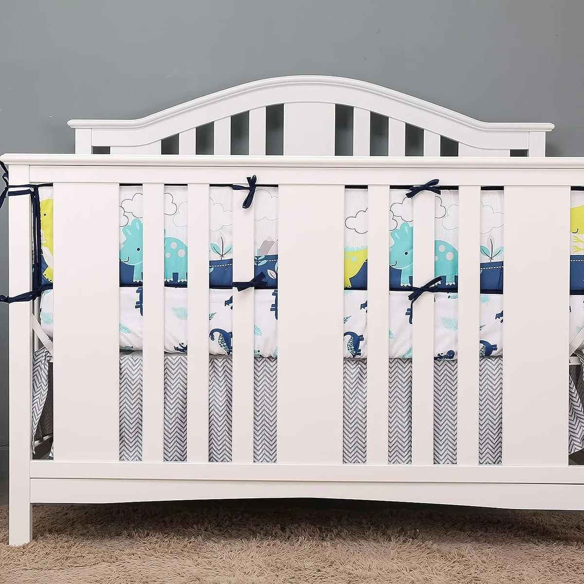 Tour de lit bébé dinosaures sécurisé anti chocs Cocon Doux