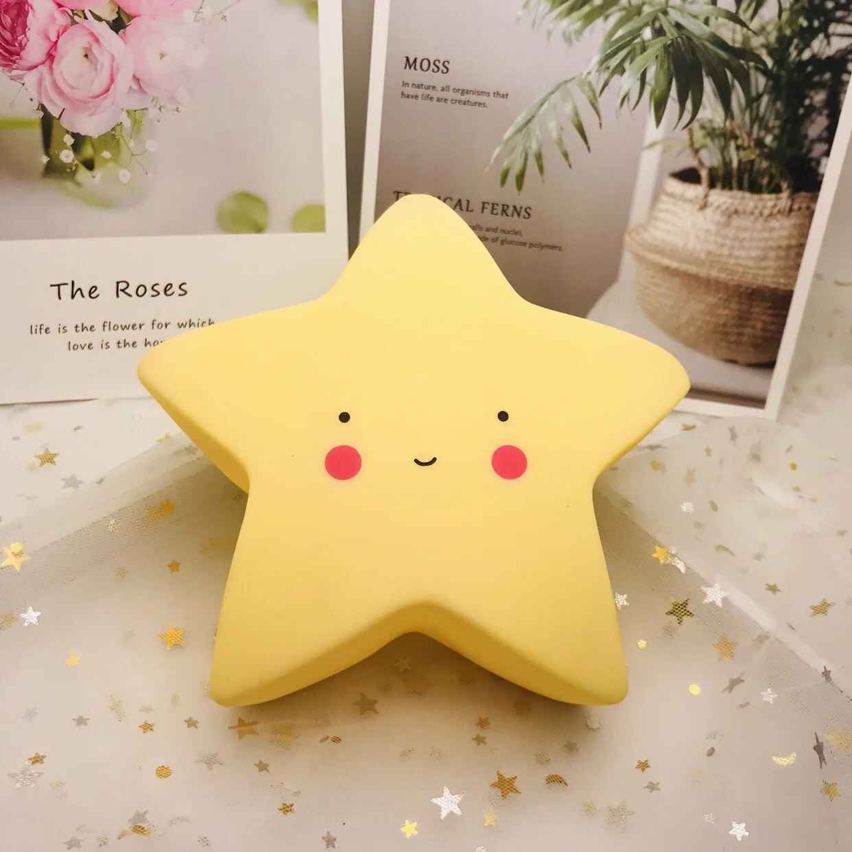 Veilleuse bébé jaune avec design mignon Douce Nuit