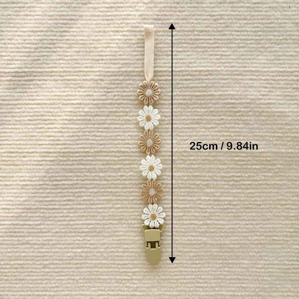 attache tetine confortable beige Fleurine