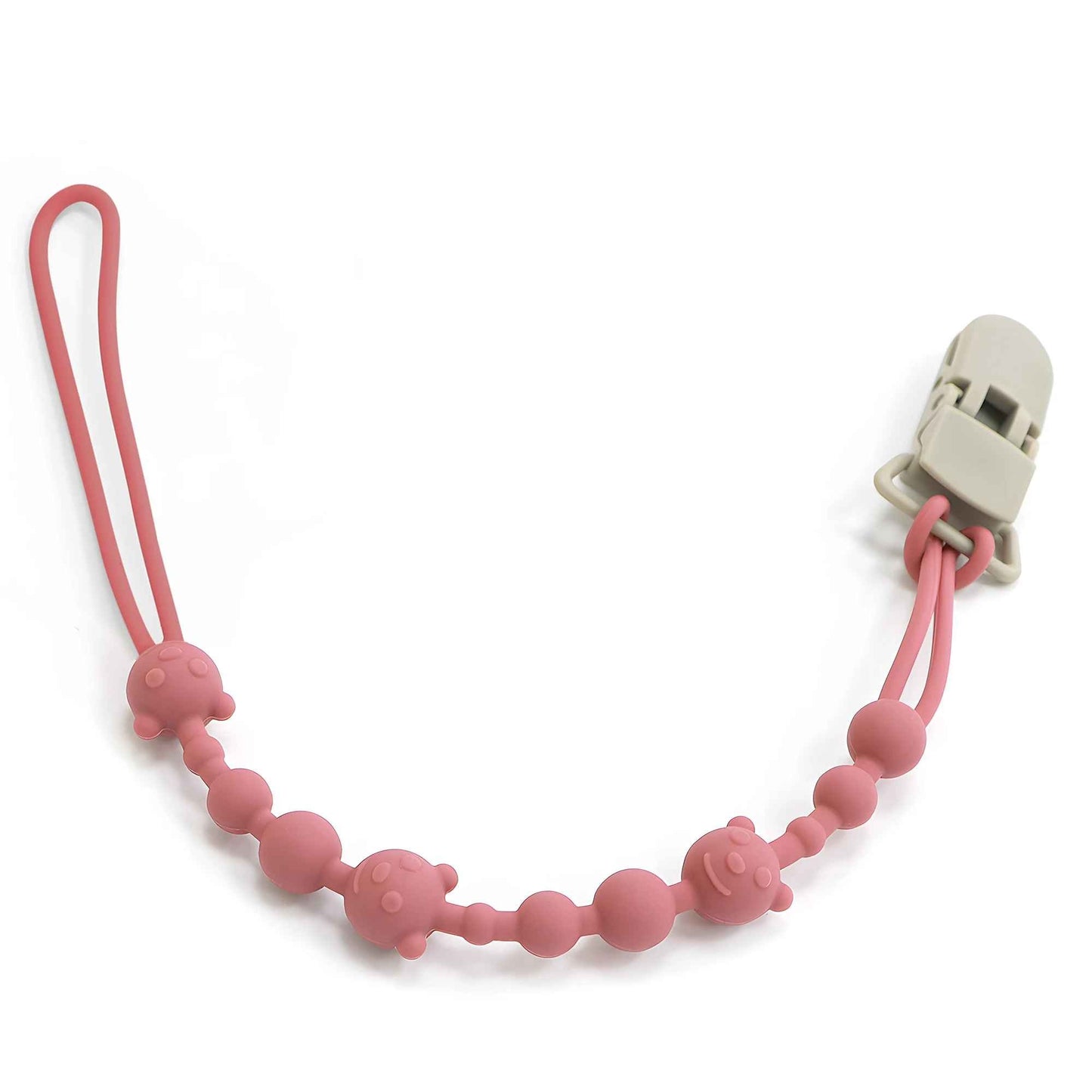 Attache tetine rose poudre Sécuri-Bébé