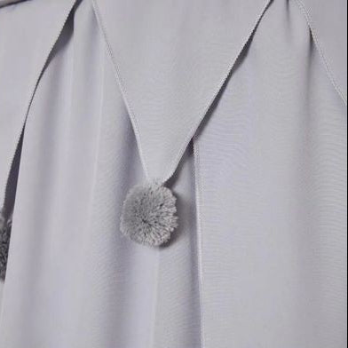 Ciel de lit bébé garçon gris léger avec pompons - Ciel Paisible