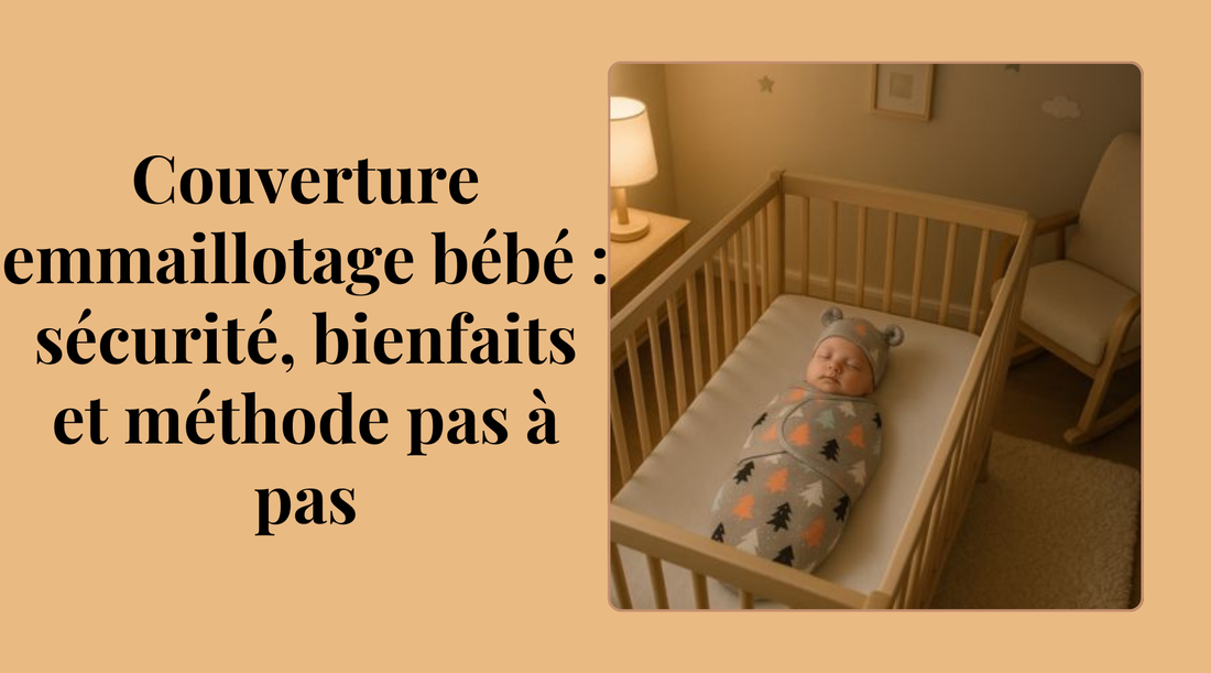 Bébé paisiblement endormi dans berceau avec couverture emmaillotage bébé