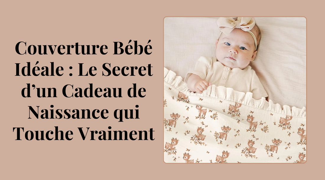 Bébé paisiblement couvert par une couverture bébé en coton doux