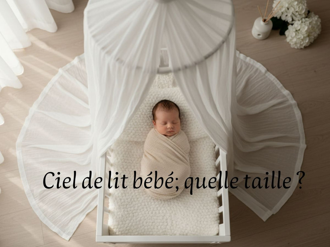 Ciel de lit bébé enveloppe nouveau né dans son berceau sommeil serein