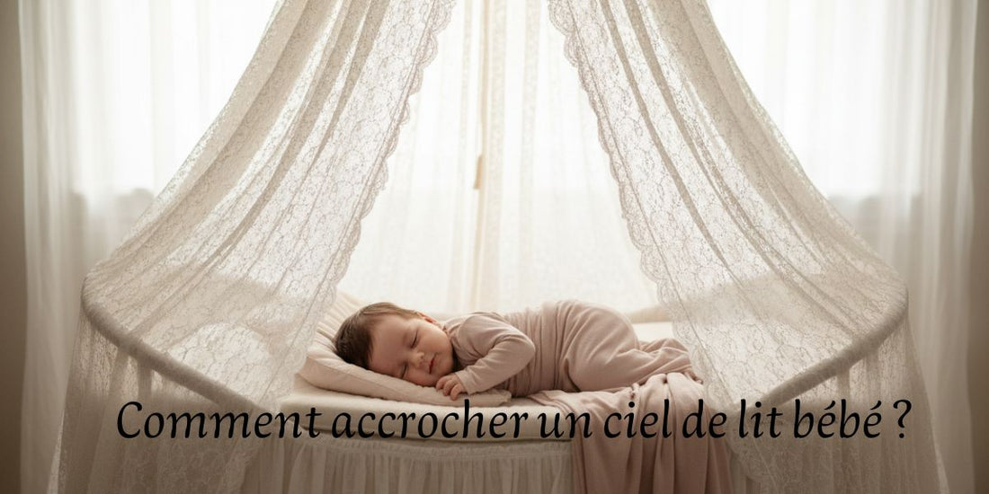 ciel de lit bébé blanc sommeil paisible bébé
