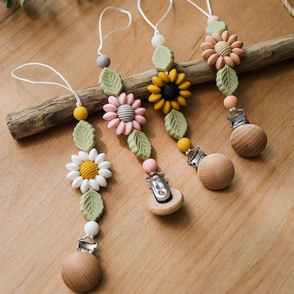 Accroche tetine de haute qualité Fleur Silicone Sans BPA