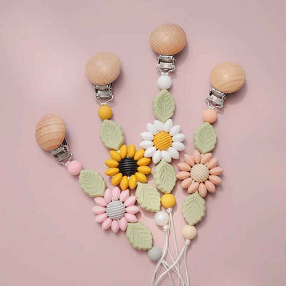 Accroche tetine sécurisée Fleur Silicone Sans BPA