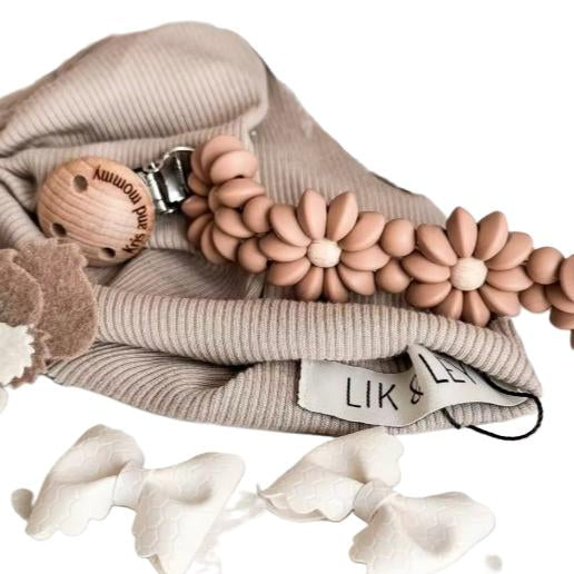 Attache sucette douce confortable paisible Fleur-Éco