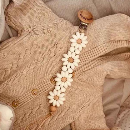 Attache sucette douce mignonne Fleur-Éco