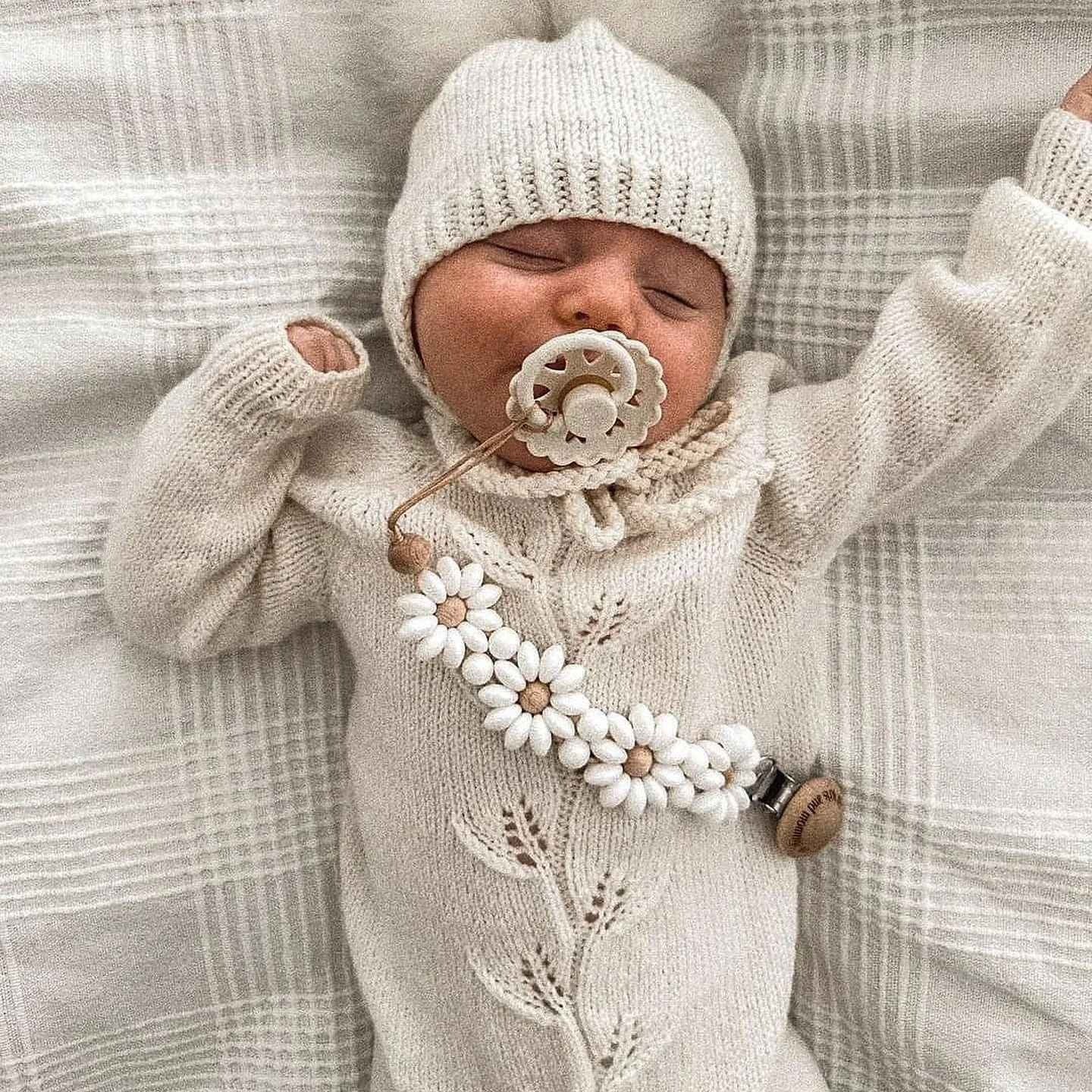 Attache sucette pour sommeil paisible Fleur-Éco