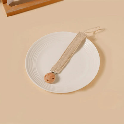 Attache tétine en coton doux beige SleepyBaby