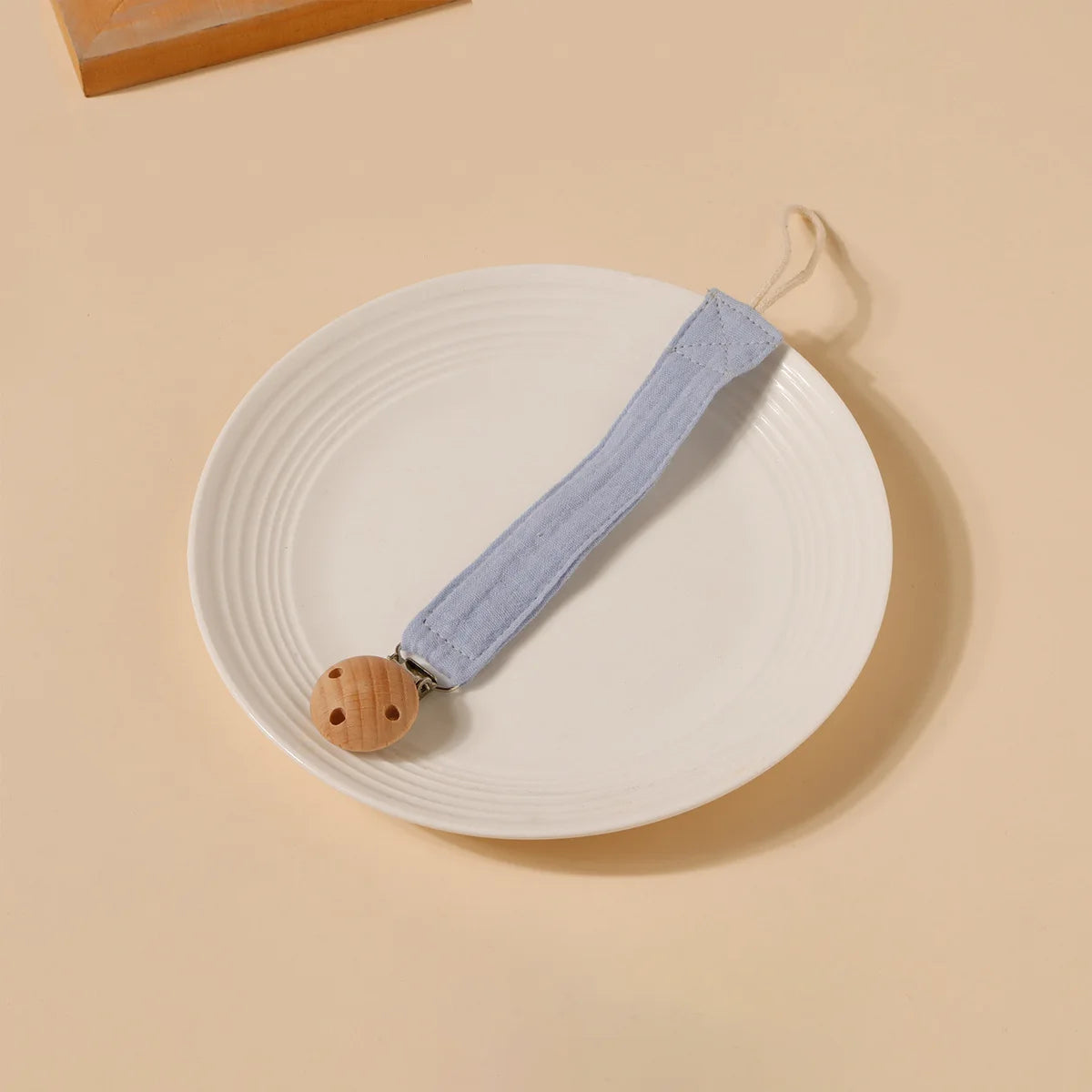 Attache tétine en coton doux bleu SleepyBaby