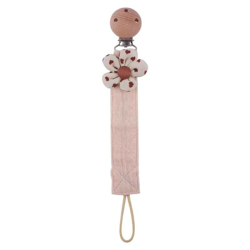 Attache tétine en hêtre beige ÉcoFloral