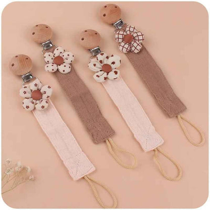 Attache tétine en hêtre non traité ÉcoFloral