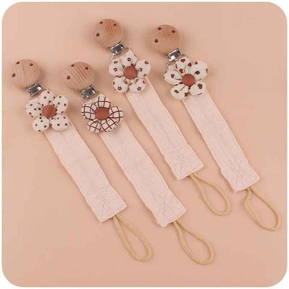 Attache tétine en hêtre protectrice ÉcoFloral