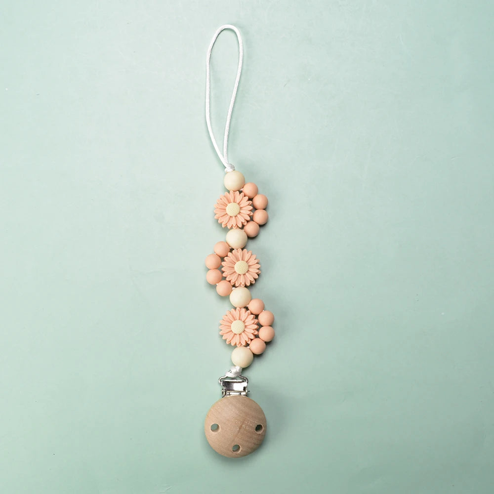 Attache tetine silicone rose SecuriBaby