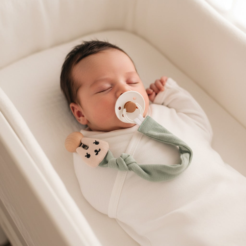 Attache tétine tissu apaisante bébé CotonCalm