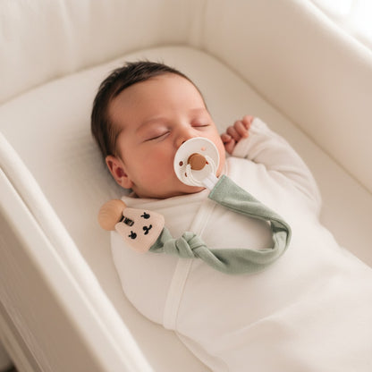 Attache tétine tissu apaisante bébé CotonCalm