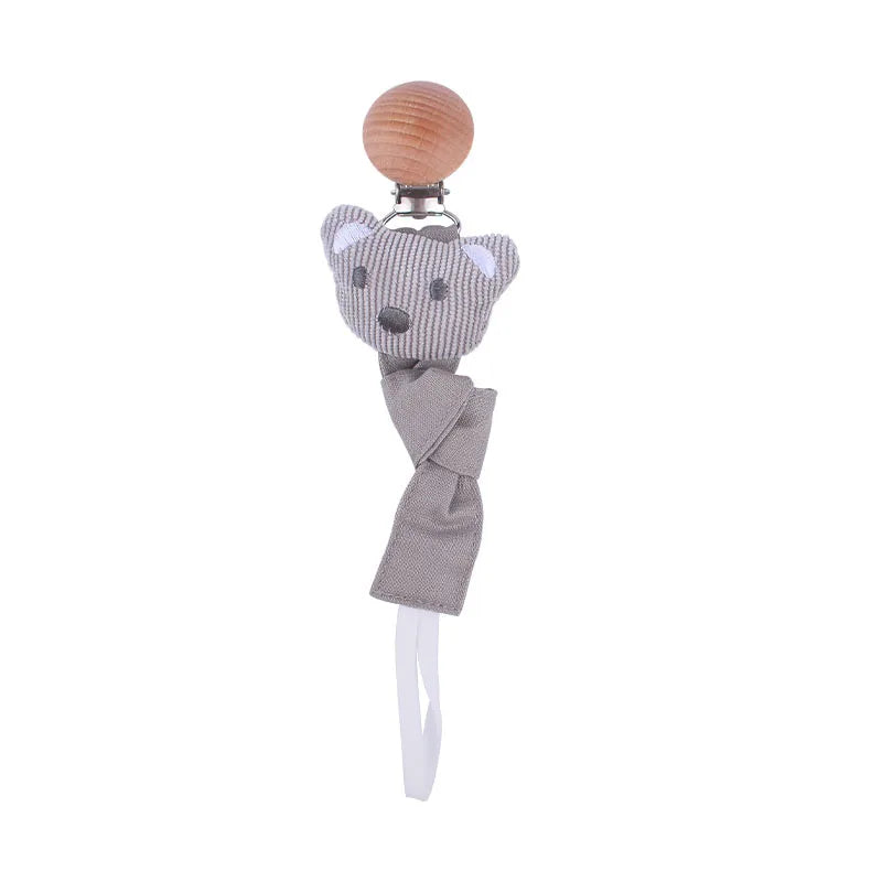 Attache tetine tissu ours CotonCalm