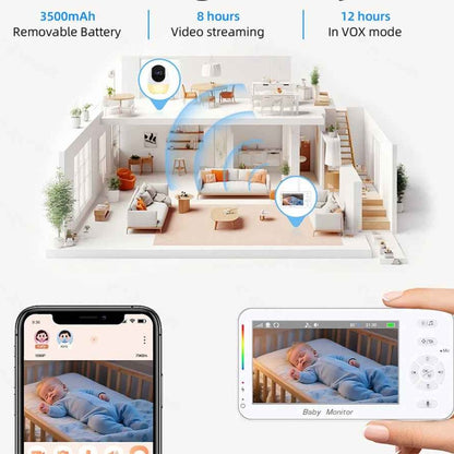 Babyphone batterie longue durée Vision HD WiFi