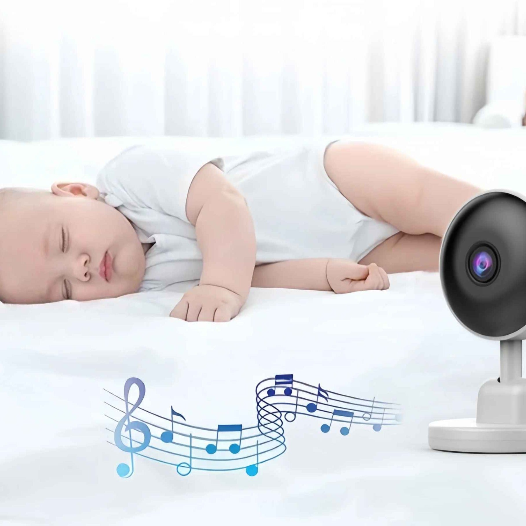 Babyphone video avec mélodies Vision HD Nuit & Jour