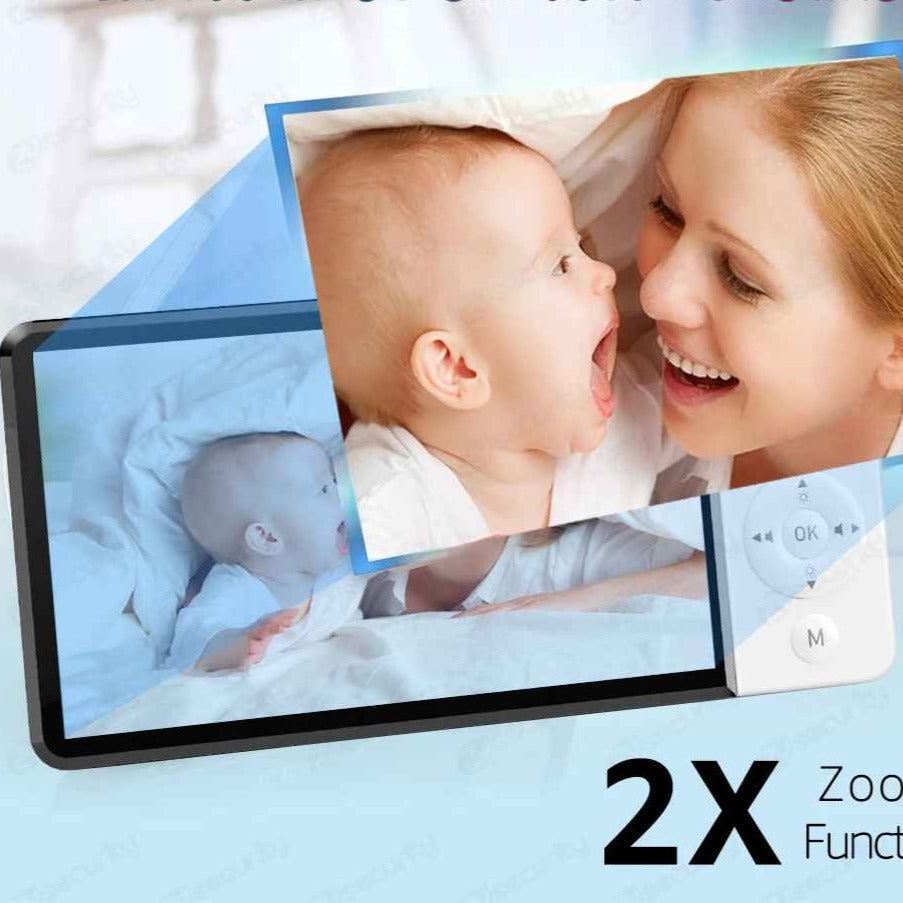 Babyphone vidéo surveillance HD5 avec zoom Vision nocturne 360°
