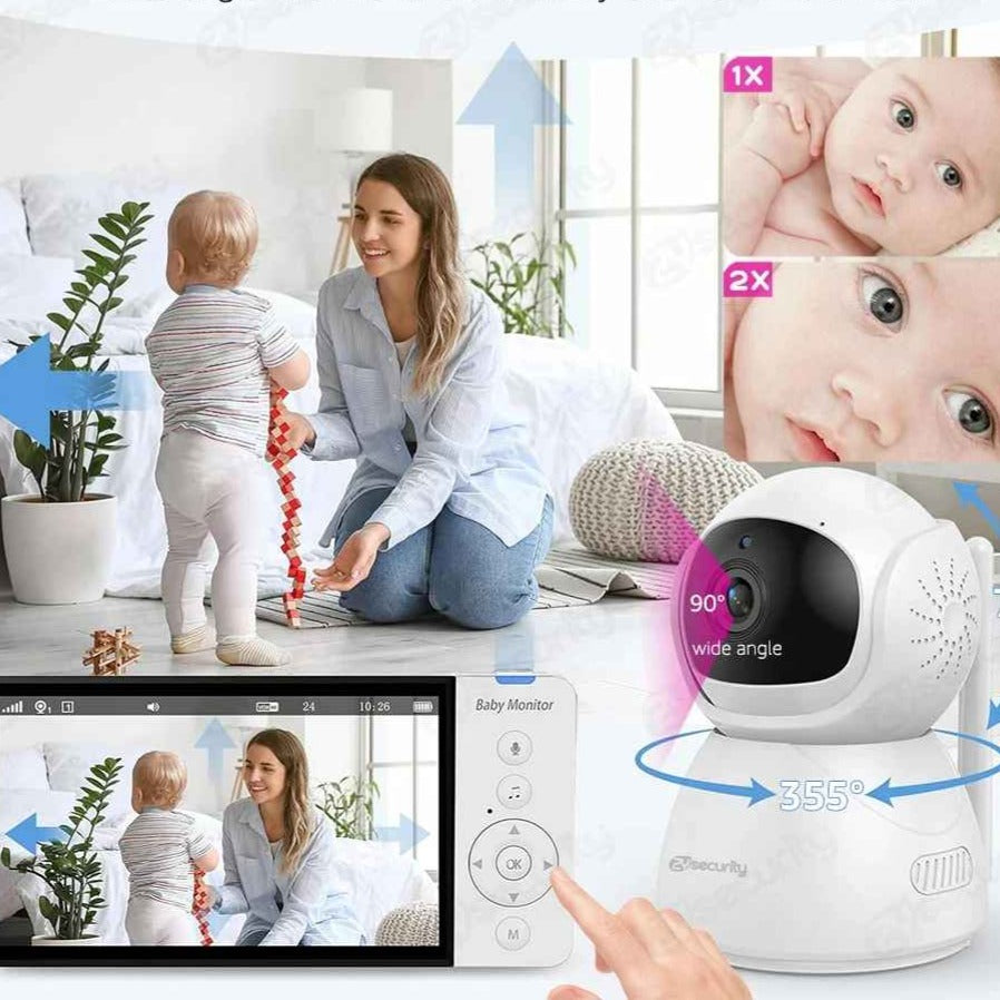 Babyphone vidéo surveillance HD5 rotation verticale horizontale Vision nocturne 360°