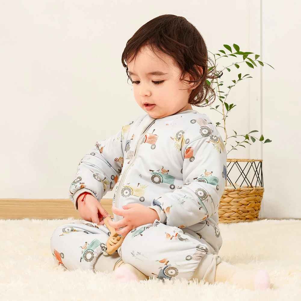 Bébé assit avec Gigoteuse bébé hiver motifs voitures Doux Rêves