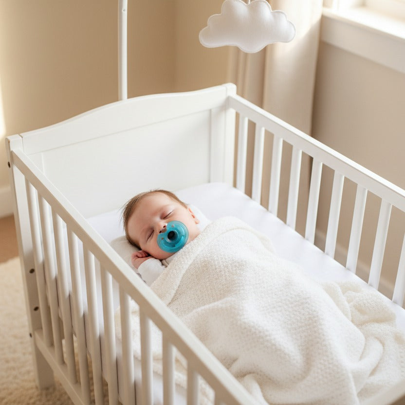 Bébé dort avec Tétine bébé bleu SommeilNuage
