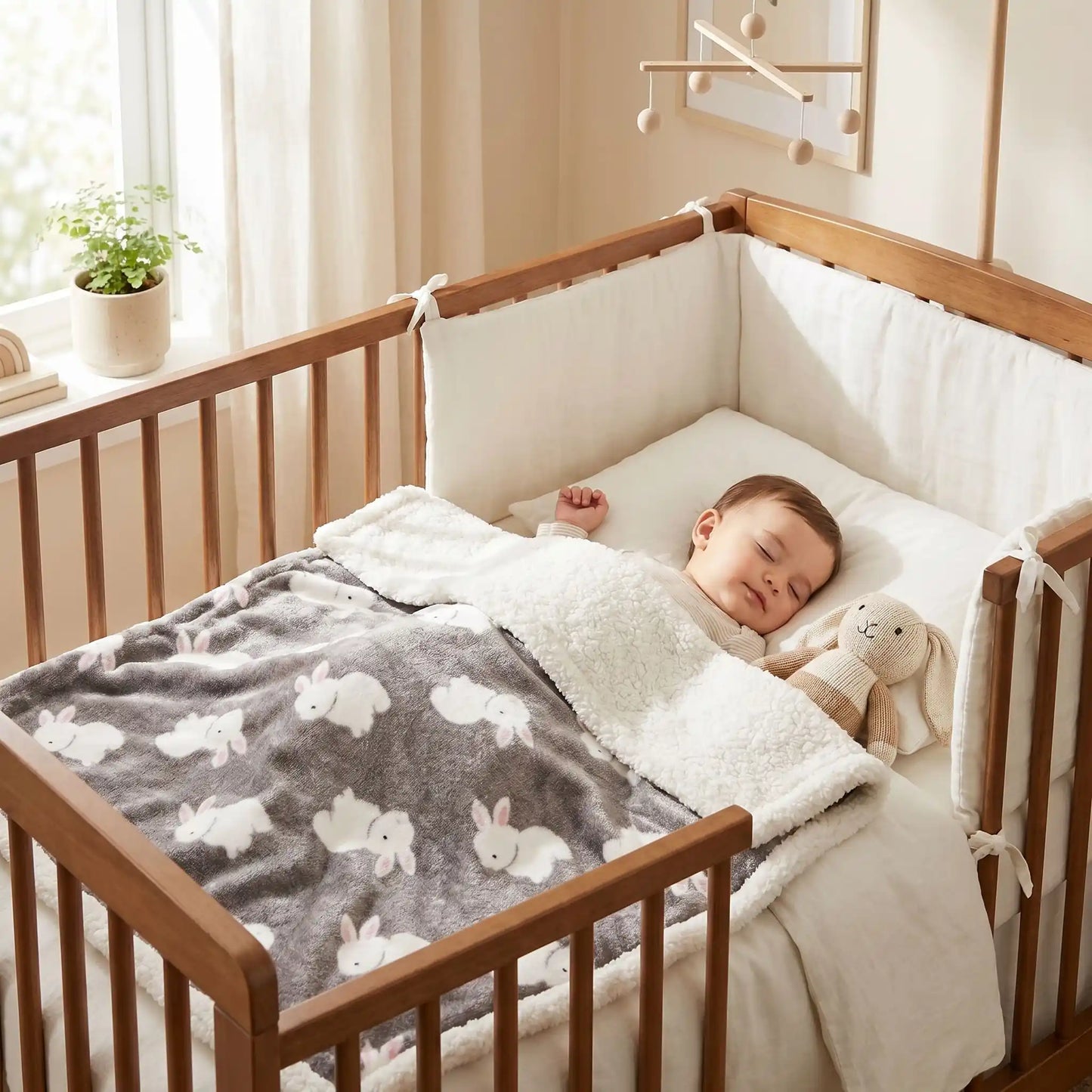 Bébé dort paisiblement couverture chaude pour bebe flanelle douce