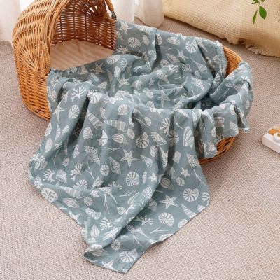 Bebe plaid doux coton coquillage étoiles mer PETITS PAS