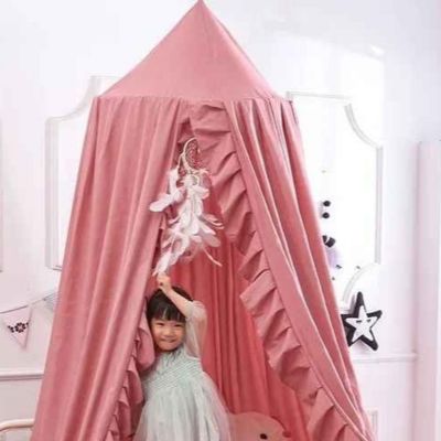 Ciel de lit bebe coin jeux chaleureux DreamyNest Rose Poudré