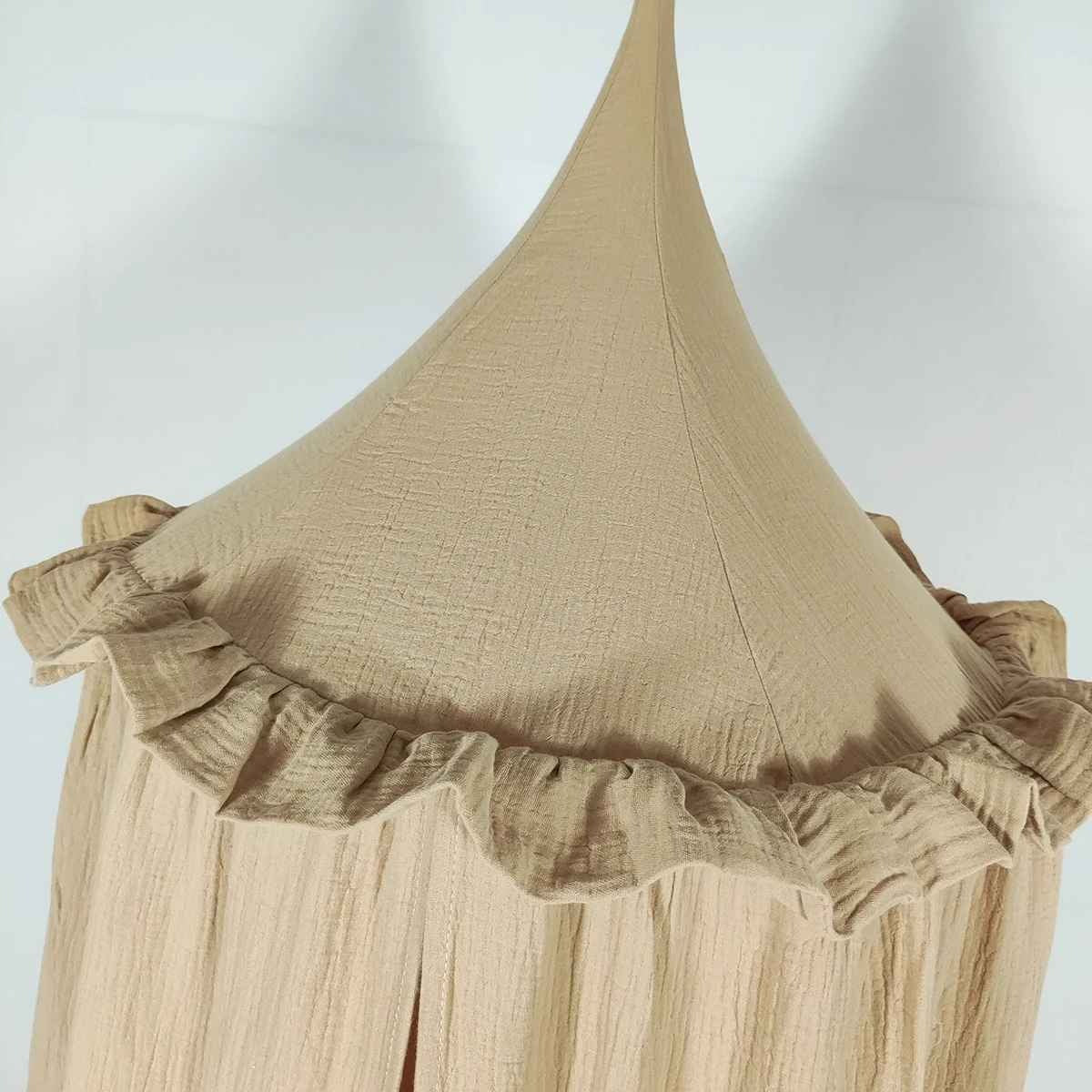 Ciel de lit bébé coton avec volants -Douceur Protectrice