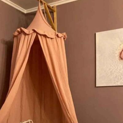 Ciel de lit bébé coton enchanteur suspendu Nuage Poudré