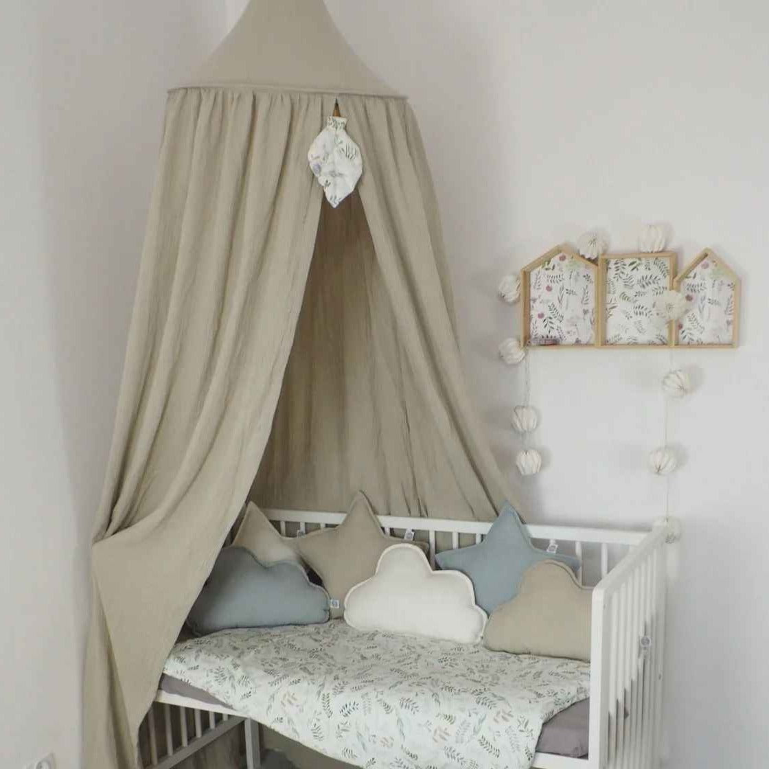 Ciel de lit bébé coton naturel Bulle de Coton