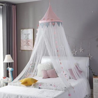 Ciel de lit bebe moustiquaire rose Cocon Nordique
