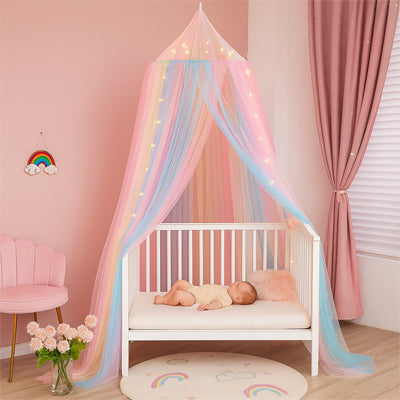 Ciel de lit bébé pour sommeil profond Multicolore Pastel