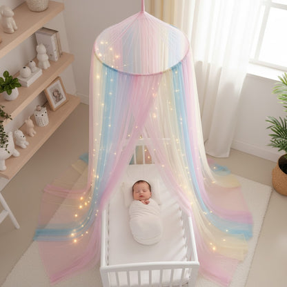 Ciel de lit bébé protecteur sommeil paisible serein - Rêve Arc-en-Ciel