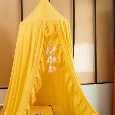 Ciel de lit bebe protégeant DreamyNest Jaune