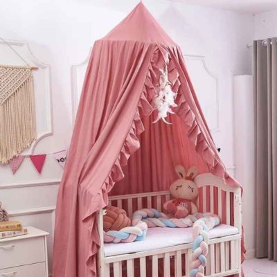 Ciel de lit bebe sommeil confortable élégant DreamyNest Rose Poudre