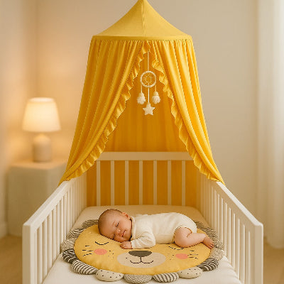 Ciel de lit bebe sommeil paisible DreamyNest Jaune