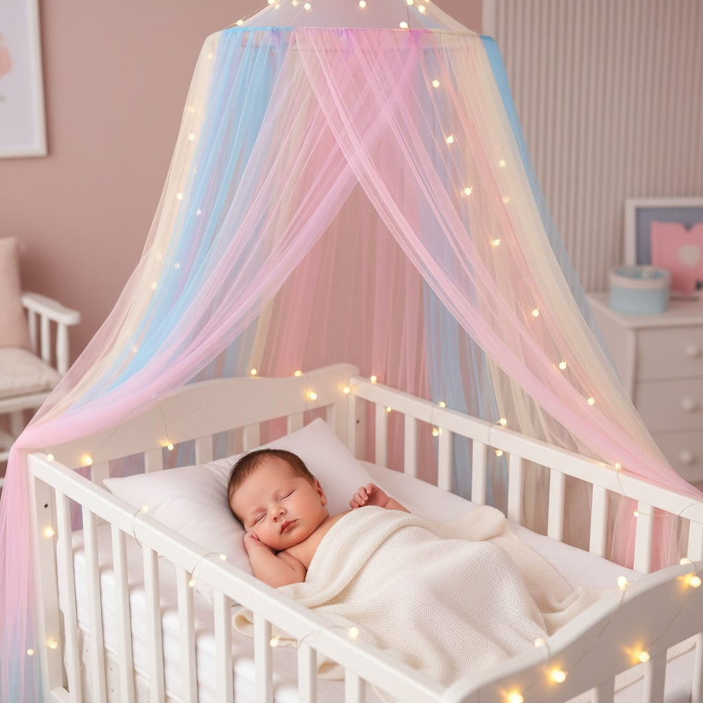 Ciel de lit bébé sommeil paisible serein profond Rêve Arc en Ciel
