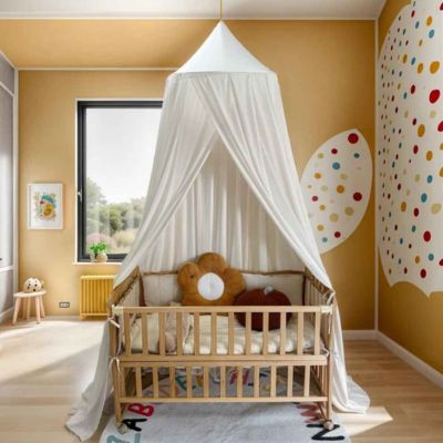 Ciel de lit pour bebe sommeil serein Brume Blanche