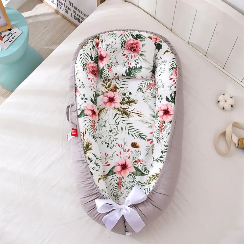 Cocon bébé confortable nidportablebébé fleurs
