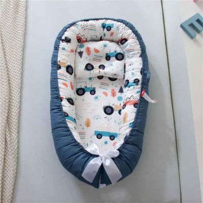 Cocon bébé doux confortable CozyCocoon Voitures Bleues
