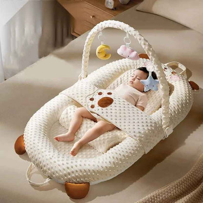 Cocon bébé forme ours avec arche amovible NidDouceur