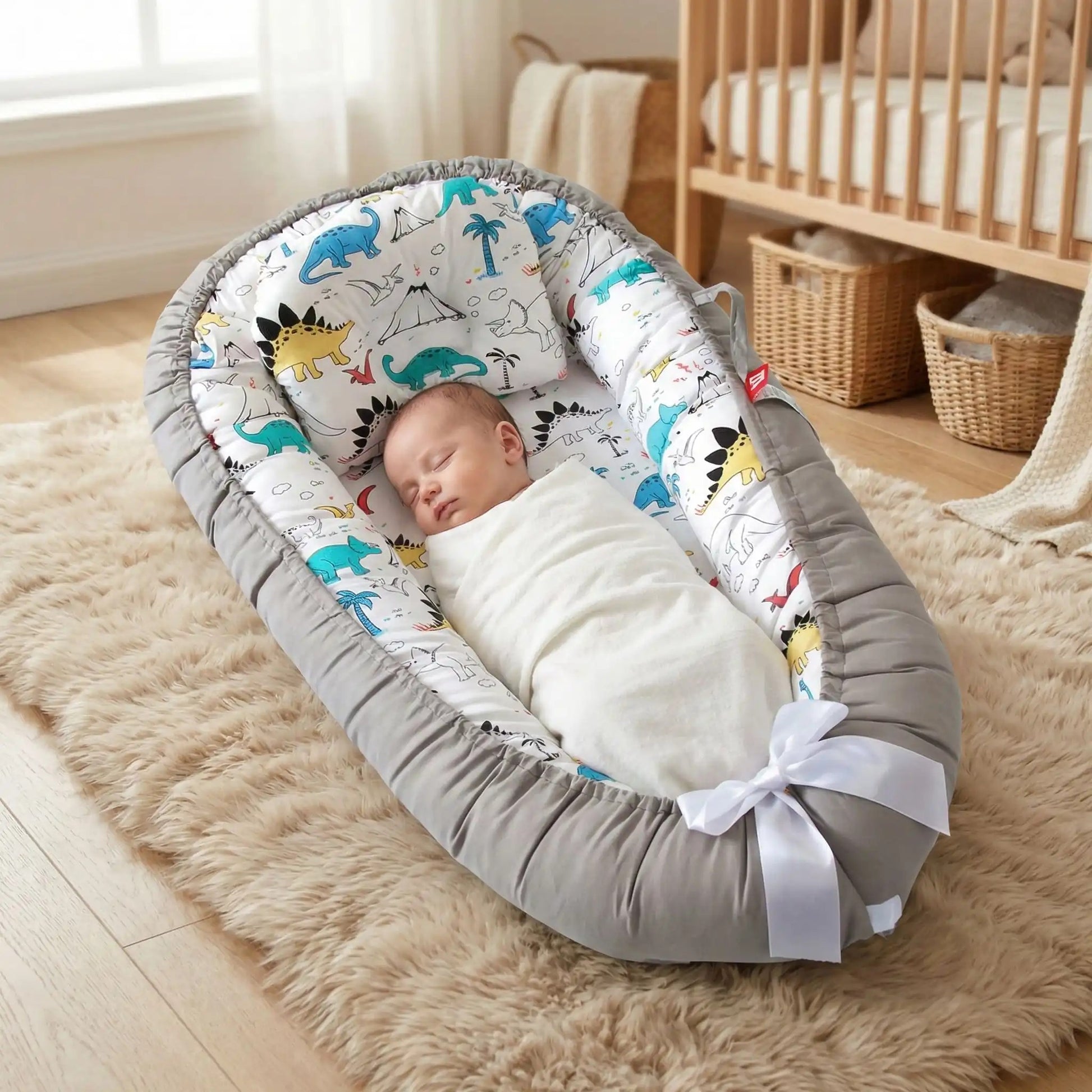Cocon bébé nid douillet sommeil paisible apaisant CozyCocoon DINOSAURE