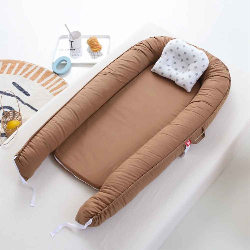 Cocon pour bebe marron ajustable Douceur Nocturne