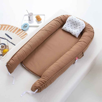 Cocon pour bebe marron ajustable Douceur Nocturne