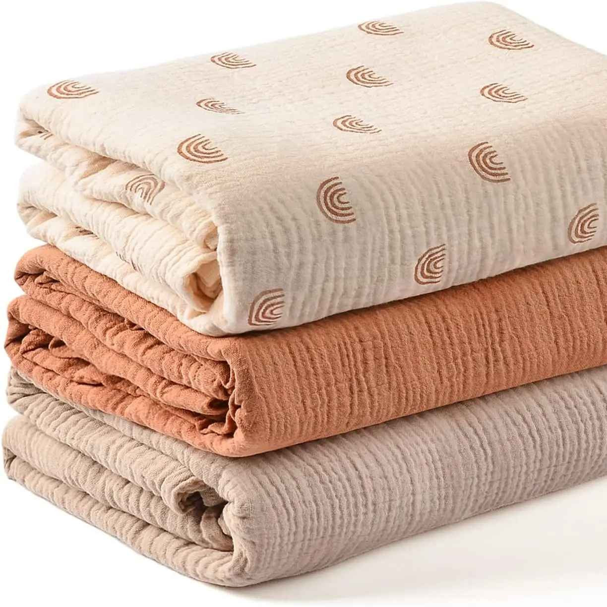 Couverture Bébé Douce Mousseline couleur beige DoudouZen